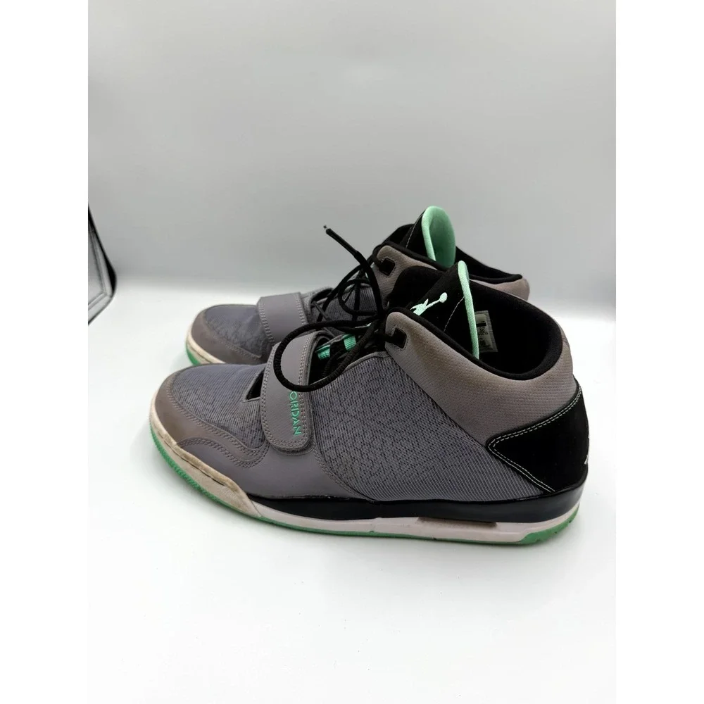 Air Jordan Flightclub‎ 90s Green Glow 602661-013 Mens 12 Sneaker Gray Basketball